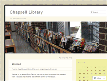 Tablet Screenshot of chappelllibrary.wordpress.com