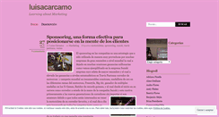 Desktop Screenshot of luisacarcamo.wordpress.com