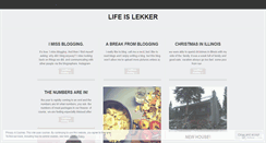 Desktop Screenshot of lifeislekker.wordpress.com