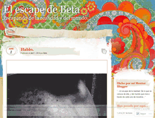 Tablet Screenshot of elescapedebeta.wordpress.com