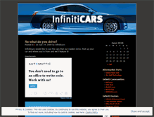 Tablet Screenshot of infiniticars.wordpress.com