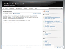 Tablet Screenshot of newinteractiveenvironments.wordpress.com