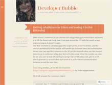 Tablet Screenshot of developerbubble.wordpress.com