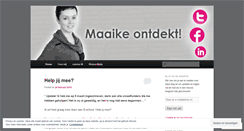 Desktop Screenshot of maaikeontdekt.wordpress.com