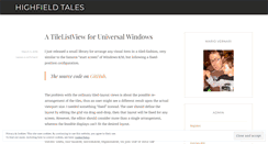 Desktop Screenshot of highfieldtales.wordpress.com