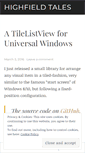 Mobile Screenshot of highfieldtales.wordpress.com