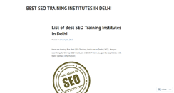 Desktop Screenshot of bestseotraininginstitutesindelhi.wordpress.com