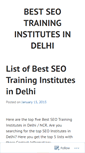 Mobile Screenshot of bestseotraininginstitutesindelhi.wordpress.com