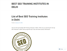 Tablet Screenshot of bestseotraininginstitutesindelhi.wordpress.com