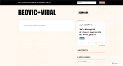 Desktop Screenshot of beovicvidal.wordpress.com