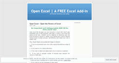 Desktop Screenshot of openexcel.wordpress.com