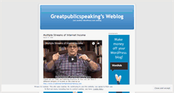 Desktop Screenshot of greatpublicspeaking.wordpress.com