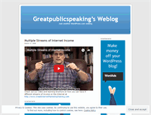 Tablet Screenshot of greatpublicspeaking.wordpress.com