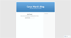 Desktop Screenshot of carysward.wordpress.com