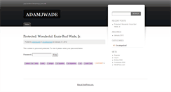 Desktop Screenshot of adamjwade.wordpress.com