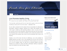 Tablet Screenshot of freshair4christ.wordpress.com