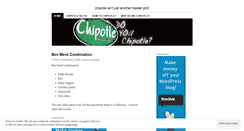 Desktop Screenshot of doyouchipotle.wordpress.com