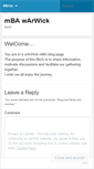 Mobile Screenshot of mbawarwick.wordpress.com