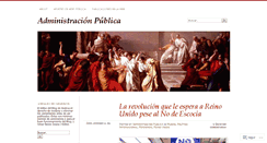 Desktop Screenshot of administracionpublica.wordpress.com