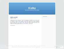 Tablet Screenshot of icolby.wordpress.com