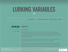 Tablet Screenshot of lurkingvariables.wordpress.com