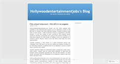 Desktop Screenshot of hollywoodentertainmentjobs.wordpress.com