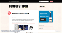 Desktop Screenshot of loveofstitch.wordpress.com