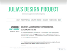 Tablet Screenshot of juliasdesignproject.wordpress.com