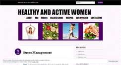 Desktop Screenshot of healthyandactivewomen.wordpress.com