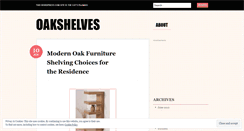 Desktop Screenshot of oakshelves.wordpress.com