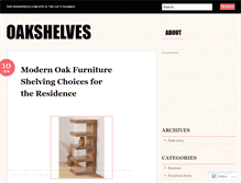 Tablet Screenshot of oakshelves.wordpress.com