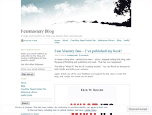 Tablet Screenshot of fearmastery.wordpress.com