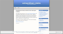 Desktop Screenshot of extraordinaryclaims.wordpress.com