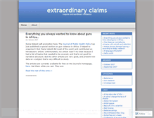 Tablet Screenshot of extraordinaryclaims.wordpress.com
