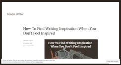 Desktop Screenshot of kristinoffiler.wordpress.com