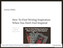 Tablet Screenshot of kristinoffiler.wordpress.com