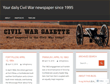 Tablet Screenshot of civilwargazette.wordpress.com