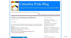 Desktop Screenshot of columbiaprideblog.wordpress.com