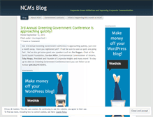 Tablet Screenshot of ncmgovpages.wordpress.com