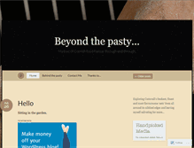 Tablet Screenshot of beyondthepasty.wordpress.com