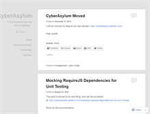 Tablet Screenshot of cyberasylum.wordpress.com