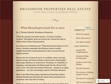 Tablet Screenshot of broadmoorproperties.wordpress.com