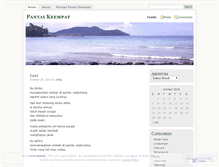 Tablet Screenshot of pantaikeempat.wordpress.com