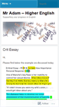Mobile Screenshot of mradamhigherenglish.wordpress.com