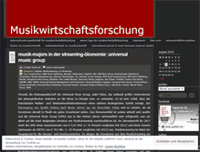 Tablet Screenshot of musikwirtschaftsforschung.wordpress.com