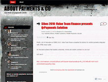 Tablet Screenshot of aboutpayments.wordpress.com