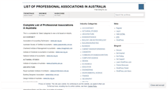 Desktop Screenshot of professionalassociationsinaustralia.wordpress.com