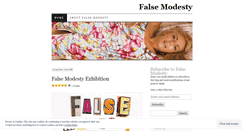 Desktop Screenshot of falsemodesty.wordpress.com