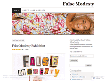 Tablet Screenshot of falsemodesty.wordpress.com