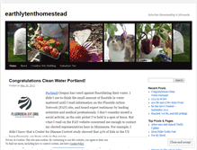 Tablet Screenshot of earthlytenthomestead.wordpress.com